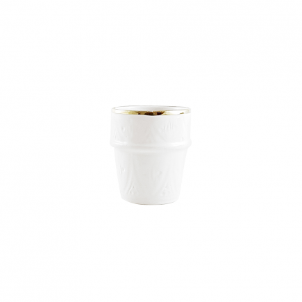 Small white Empreinte coffee cup