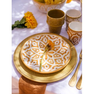 ASSIETTE FASSIA PAILLE Gold D20 OR D26CM