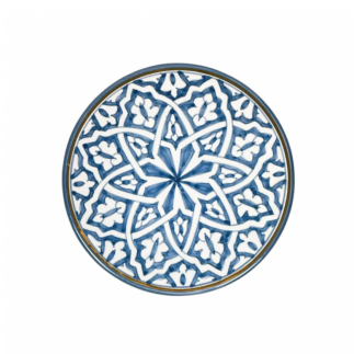 ASSIETTE FASSIA BLEU STONE GOLD D20 OR D26CM