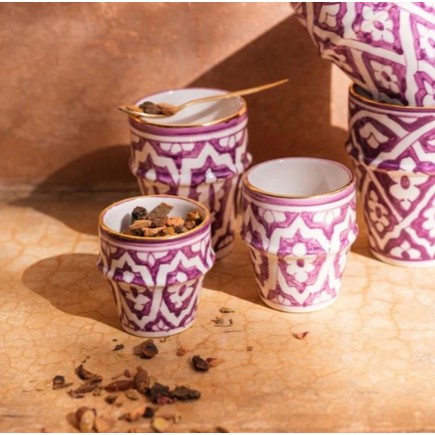 SMALL COFFEE CUP FASSIA LILAC GOLD
