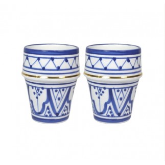 Tasse beldi Zwak blue majorelle GOLD - 3 sizes