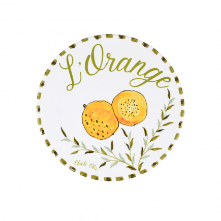 Fruits orange plate Gold D20cm