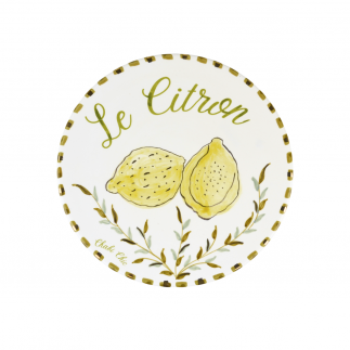 Gold Lemon Fruit Plate D20cm