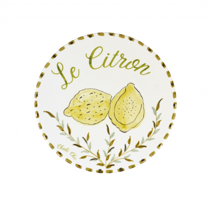 Gold Lemon Fruit Plate D20cm