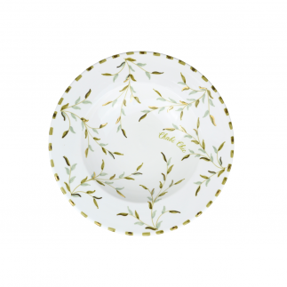 Assiette à pâtes Feuilles Gold D26.5cm