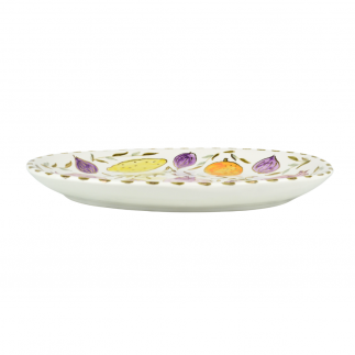 Large oval dish Fruit Gold