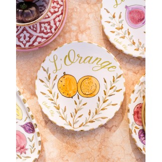 Fruits orange plate Gold D20cm