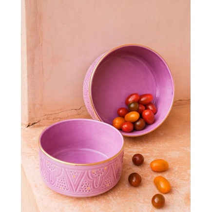 Straight service plates Empreinte lilas GOLD - 3 sizes