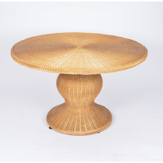 TABLE IN ROTIN NATUREL D120 PRO