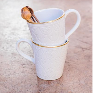 Mug Empreinte blanc GOLD